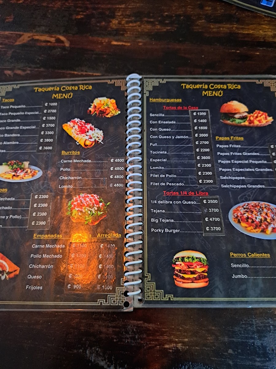 Menu Taqueria Costa Rica-2